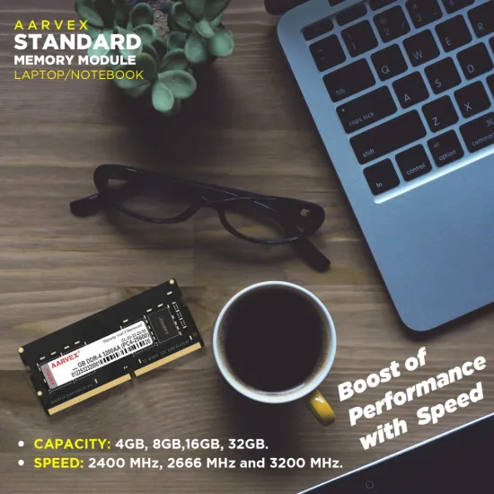 Aarvex Laptop Ram 8GB DDR4 2666MHz 