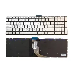 Teksus Laptop Keyboard For HP Pavilion 15BS Silver Backlit