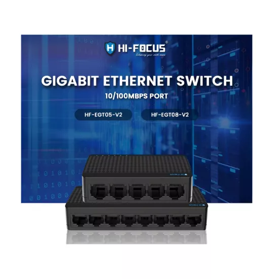 Hi-Focus Desktop LAN Switch 5 Port Gigabit HF-EGT05