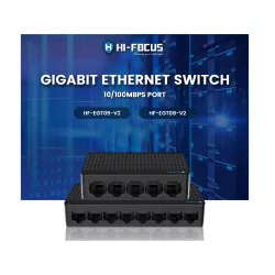 Hi Focus HF-EGT08 8 Port 10/100/1000 Mbps Gigabit Desktop Switch