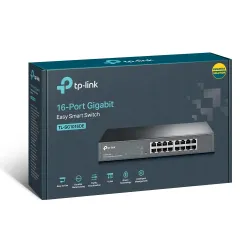 TP-Link Desktop LAN Switch 16 Port Gigabit Easy Smart Rackmount TL-SG1016DE
