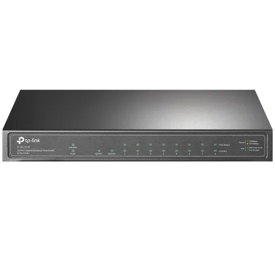 TP-Link PoE+ Switch 8 Port (8 GE + 1 GE + 1  GE SFP Port) TL-SG1210P
