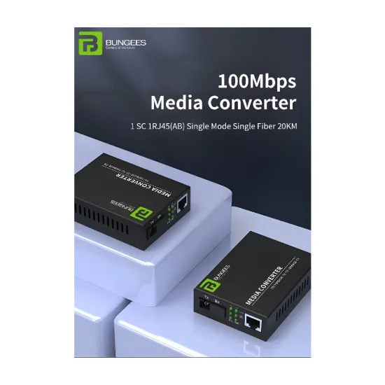 Bungees Fiber Media Converter Pair 10/100