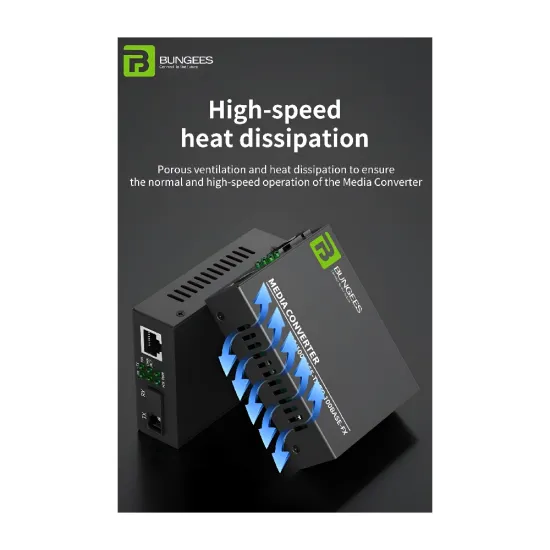 Bungees Fiber Media Converter Pair 10/100