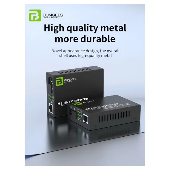 Bungees Fiber Media Converter Pair 10/100