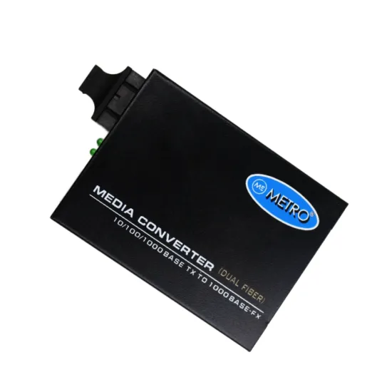 Metro Fiber Media Converter Single Mode Dual Fiber Gigabit 10/100/1000