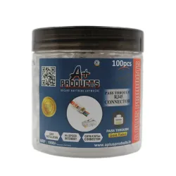 A+ Products RJ45 Connector Pass Through (Pack Of 100)