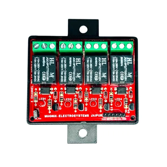 Muonix Relay Module TH-4 Channel 5v 10a with Enclosure (REL00004B)