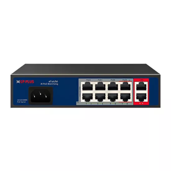 CP-Plus Poe Switch 8 Port (8 FE + 2 GE Port)
