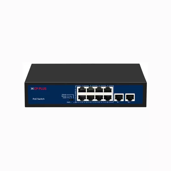 CP-Plus Poe Switch 8 Port (8 FE + 2 FE Port)