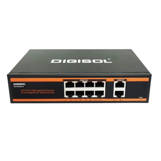 Digisol Poe Switch 8 Port 150w (8FE + 2GE) DG-FS1010PF-G
