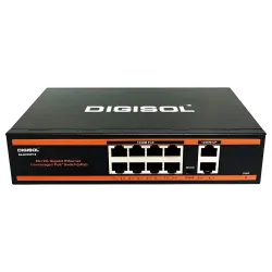 Digisol Poe Switch 8 Port (8GE + 2GE) 150w DG-GS1010PF-B