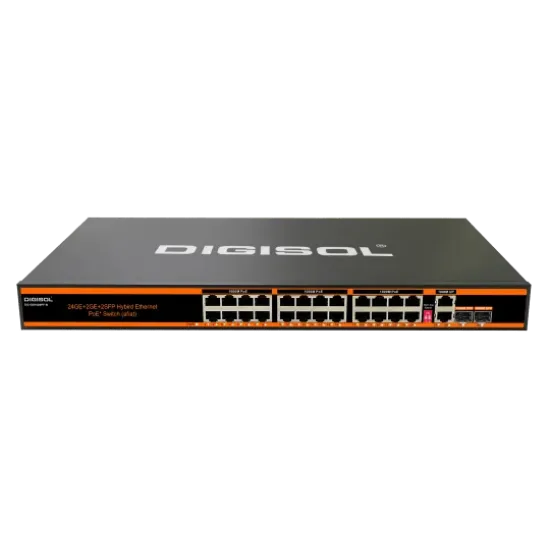 Digisol Poe Switch Unmanaged 24 Port (24 GE + 2 GE + 2 SFP) DG-GS1028PF-B