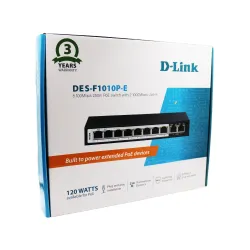 D-Link DES-F1010P-E 8 Port Poe Switch (8 Normal Poe + 2 Giga Uplink)