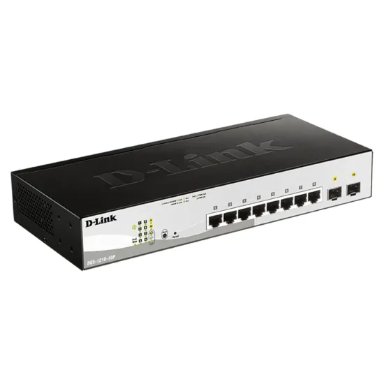 D-Link Desktop LAN Switch 10 Port Gigabit Smart Managed DGS-1210-10