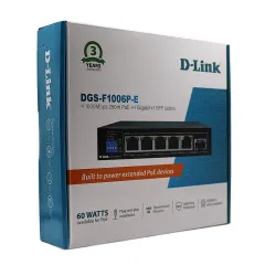 Dlink DGS-F1006P-E 4 Port Poe Switch (4 Giga Poe Port+ 1 Giga Uplink + 1 SFP )