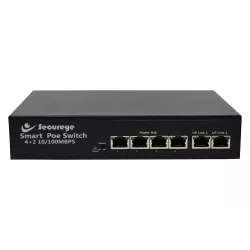 Secureye 4 Port Poe Switch (4 Normal Poe + 2 Normal Uplink)