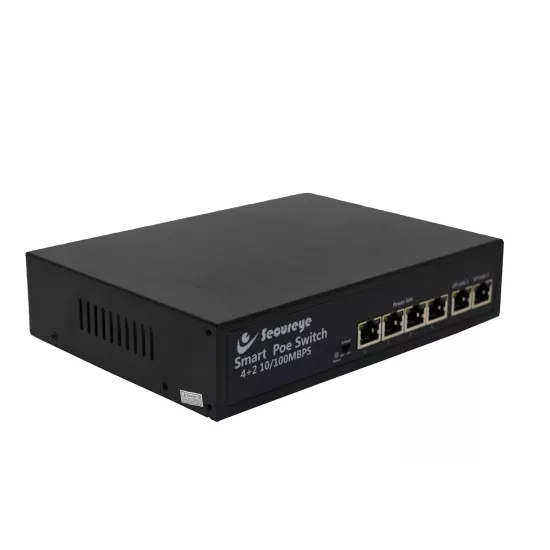 Secureye 4 Port Poe Switch (4 Normal Poe + 2 Normal Uplink)
