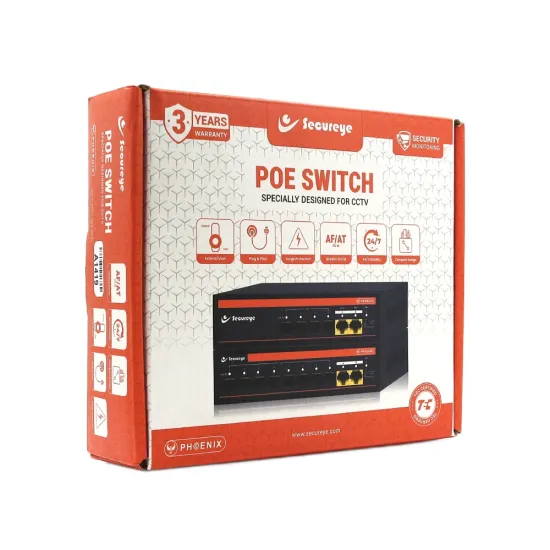 Secureye Poe Switch 8 Port (8 GE+2 GE Port) SP-PG802PC