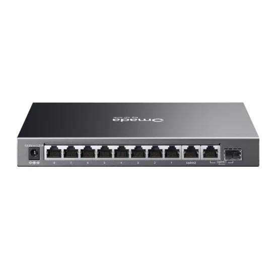 TP-Link Omada Easy Managed Switch 10 Ports Gigabit with 8 PoE+ Ports (8GE +1GE+ 1GE RJ45/SFP Combo port) ES210GP