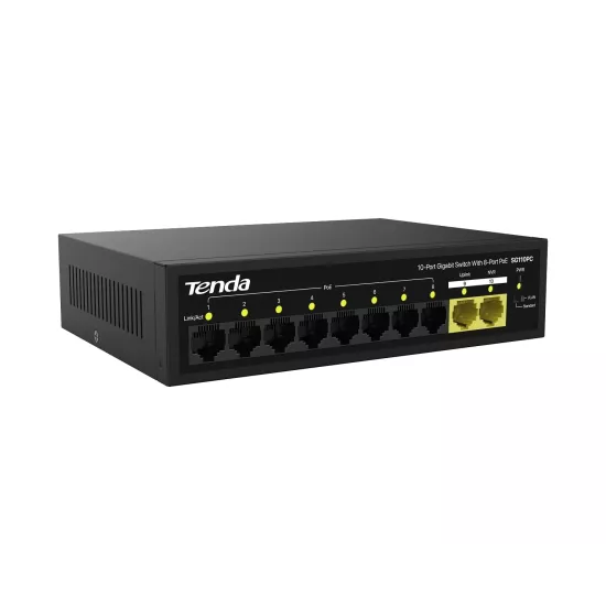 Tenda 8 Port Poe Switch (8 Giga Poe + 2 Giga Uplink) SG110PC
