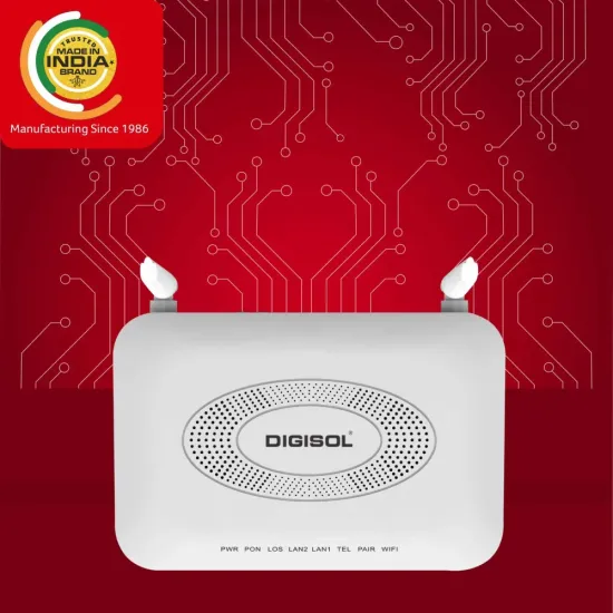 Digisol XPON ONU 300Mbps WiFi Router with 1 PON, 1 GE And 1 FE Port, 1 FXS Port (DG-GR1321)