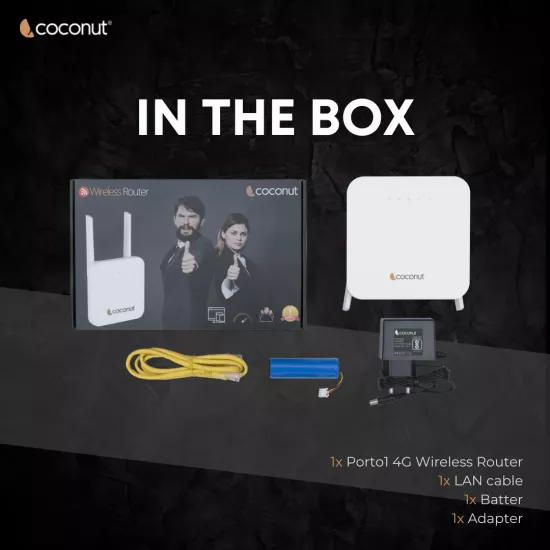 Coconut 4G Wi-Fi Router PORTO 1 
