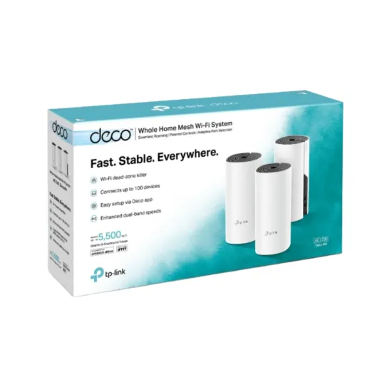 TP-Link Deco M4 AC1200 Whole Home Mesh Wi-Fi System (Pack Of 3)