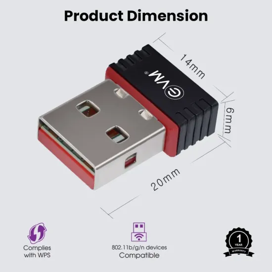 EVM USB WiFi Adapter 150 Mbps (USBD-01)