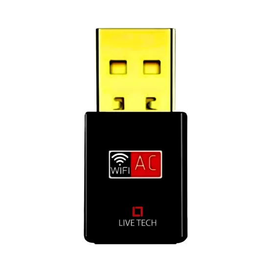 LiveTech USB To Wi-fi Dongle Adapter 600 Mbps Dual Band WD04-600
