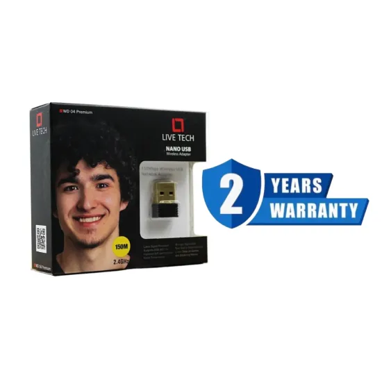 LiveTech USB To Wi-Fi Dongle Adapter Nano 150 Mbps WD04