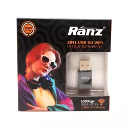 Ranz Wi-Fi Adapter 600 Mbps Dual Band With Bluetooth