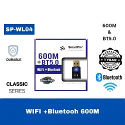 Smart Pro WiFi Bluetooth Adapter Dual Band 600 Mbps SP-WL04
