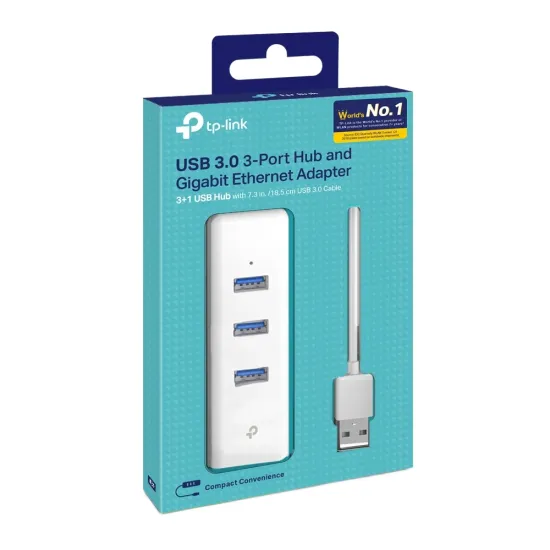 TP-Link Usb Hub 3 Port 3.0 With Giga Lan Port 2 in 1 ( UE330)