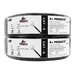 A+ Products CAT6 CCA Lan Cable Outdoor 90y LD Black (0.51mm)