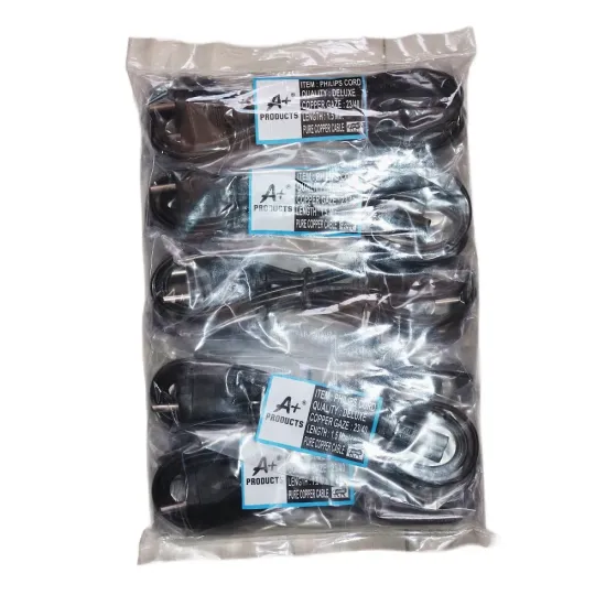 A+ Products AC Power Cord D-Cut 1.5m Philips Type (Pack Of 10)