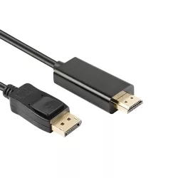 Branded Display Port To HDMI Cable 1.8m (Imported) (2K 4K) (Male To Male)