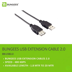 Bungees USB Extension Cable 1.8m 2.0