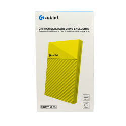 Cablet SSD Casing 2.5 Inch Sata Enclosure USB 3.0 Yellow