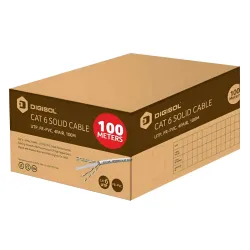 Digisol CAT6 Lan Cable 100m (Grey)
