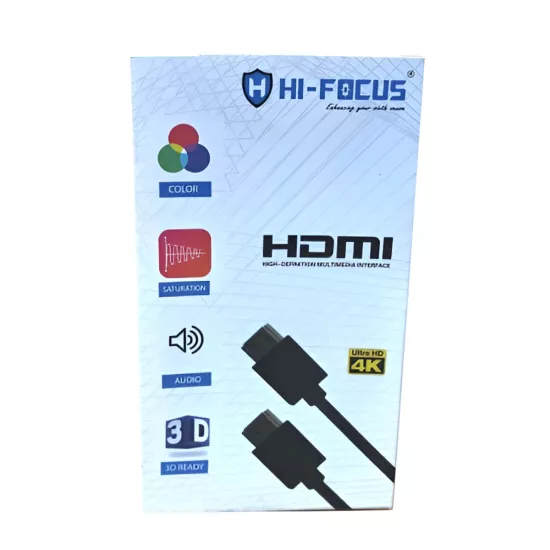 Hi-Focus HDMI Cable 1.5m 4K 30HZ 1080P With Ethernet 10.2GB/S Speed