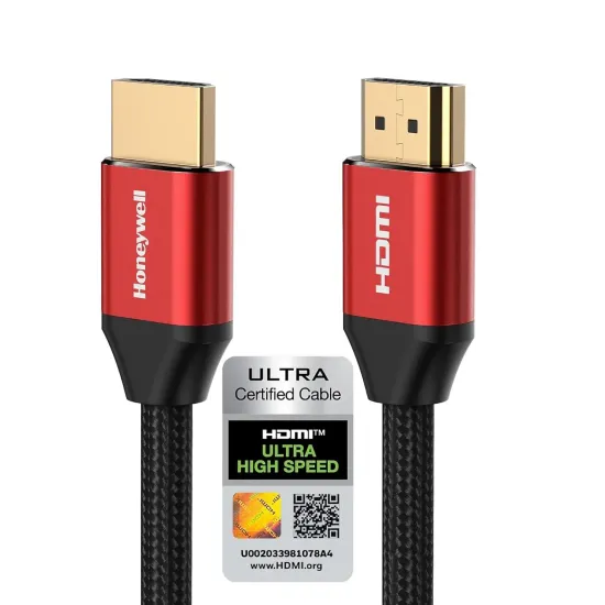 Honeywell HDMI Cable 8K 60Hz with Ethernet 48 Gbps Speed 2.1 Compliant 2m