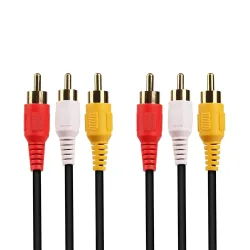 3 RCA TO 3 RCA MALE CABLE 1.5m