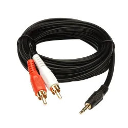 2RCA Stereo Cables with 3.5mm Aux Jack 3m
