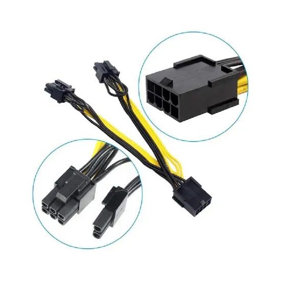 Multybyte 8 Pin Y Cable For Graphic (PCI-E 8 Pin Female to Dual 8pin)