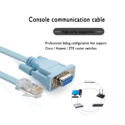 RJ45 To 9 Pin Serial Female Console Cable