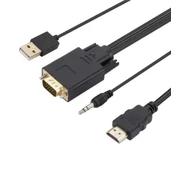 Smart-Pro VGA To HDMI Cable With Audio 1.8m