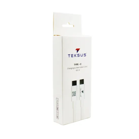 Teksus Laptop | iPhone | iPad Charging | Data Sync Cable  (Type-C To Type-C)