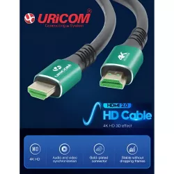 Uricom HDMI Cable 10m 4K 60HZ 1080P With Ethernet 18GB/S Speed