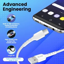 EVM C015 USB To Type-C 1M 3 AMP Charger Cable | Data Transfer Cable
